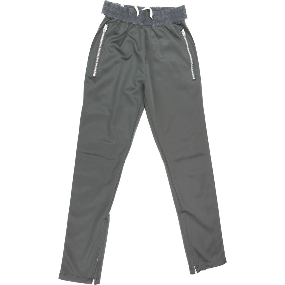 Iconic Black Elastic Cuff Zippered Pants